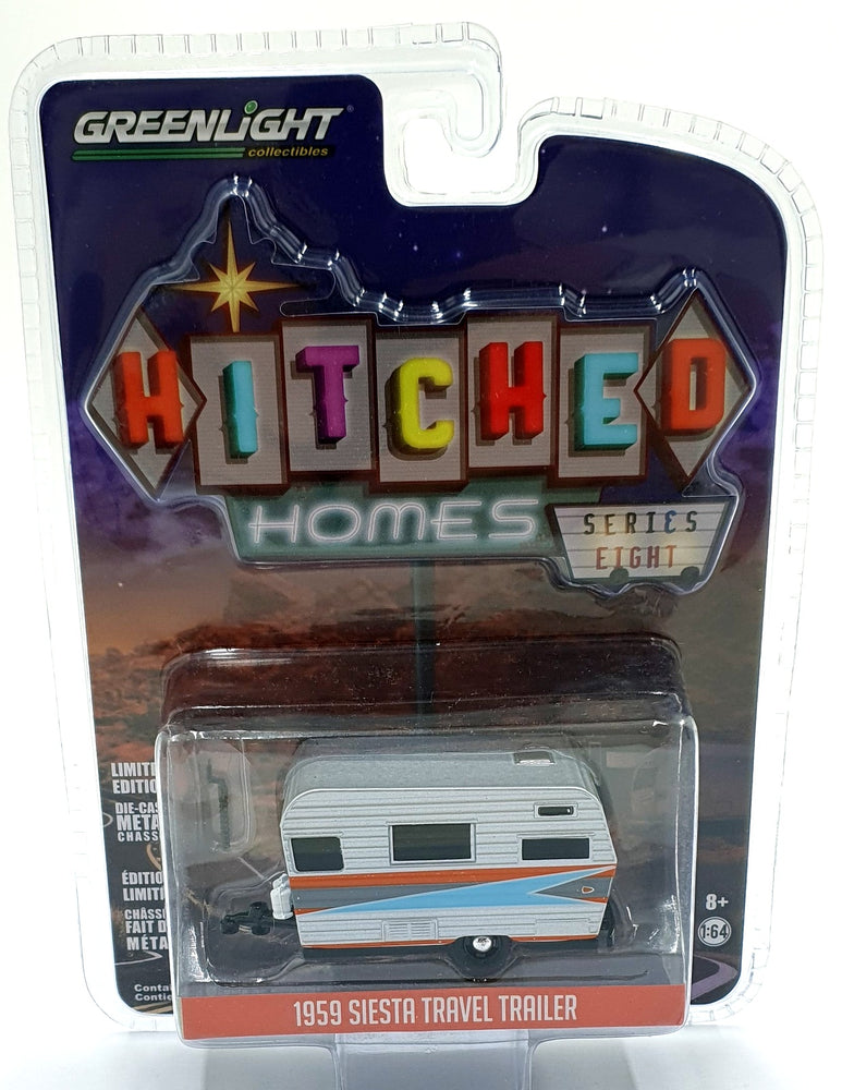 Greenlight 1/64 Scale 34080-B - 1959 Siesta Travel Trailer - Silver