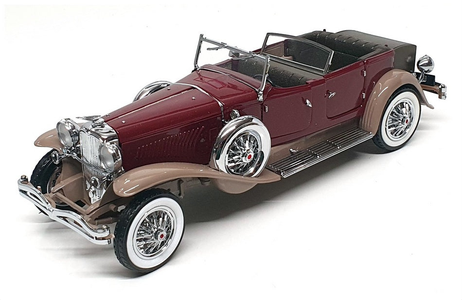 Franklin Mint 1/24 Scale B11KF07 - '30 Duesenberg J Derham Tourster Maroon/Beige