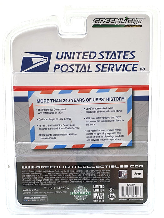 Greenlight 1/64 Scale 29997 - 1971 Jeep DJ-5 US Postal Service