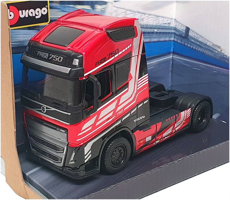Burago 1/43 Scale 18-32200 - Volvo F16 750 Truck Cab - Met Red