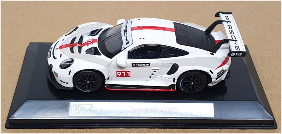 Burago 1/43 Scale Diecast 18-38302 - Porsche 911 RSR - White
