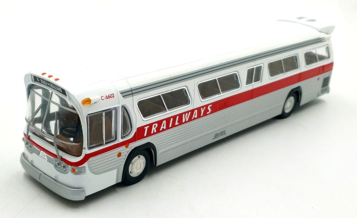 Corgi 1/50 Scale Diecast 54303 - Trailways GM 5302 Coach - White/Silver