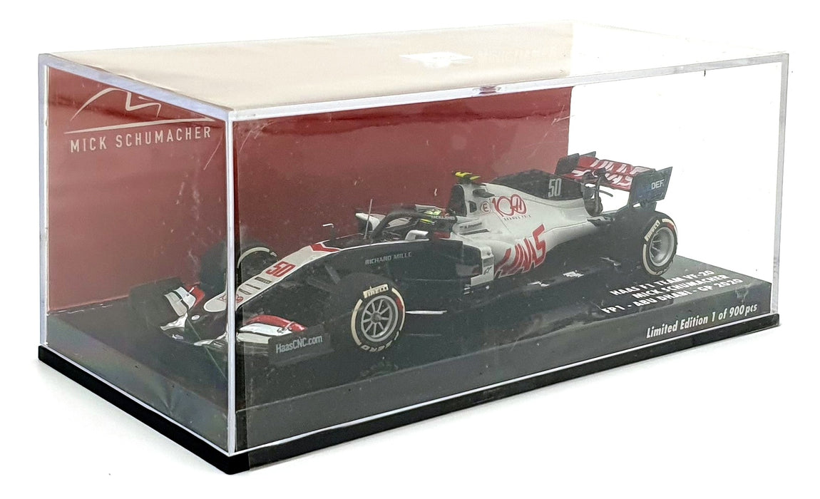 Minichamps 1/43 Scale 417 201750 - HAAS F1 Team VF-20 FP1 #50 Abu Dhabi GP 2020
