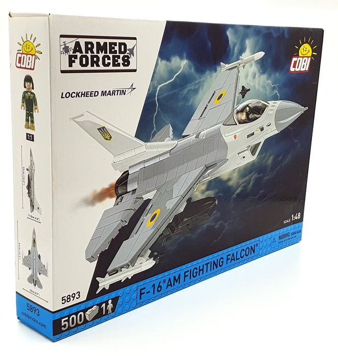 Cobi Bricks 1/48 Scale 5893 - F-16 AM Fighting Falcon Aircraft - Ukrainian