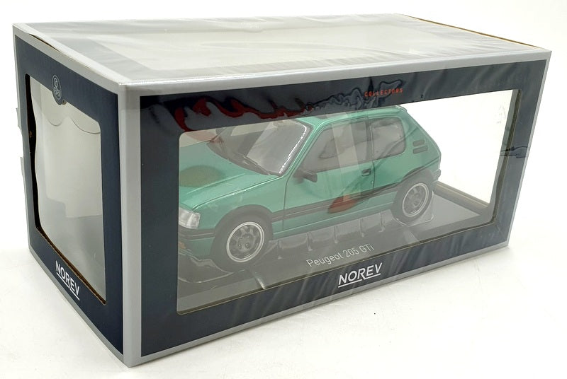 Norev 1/18 Scale Diecast 184847 Peugeot 205 GTi 1.9 Griffe Windowroof 1991 Green