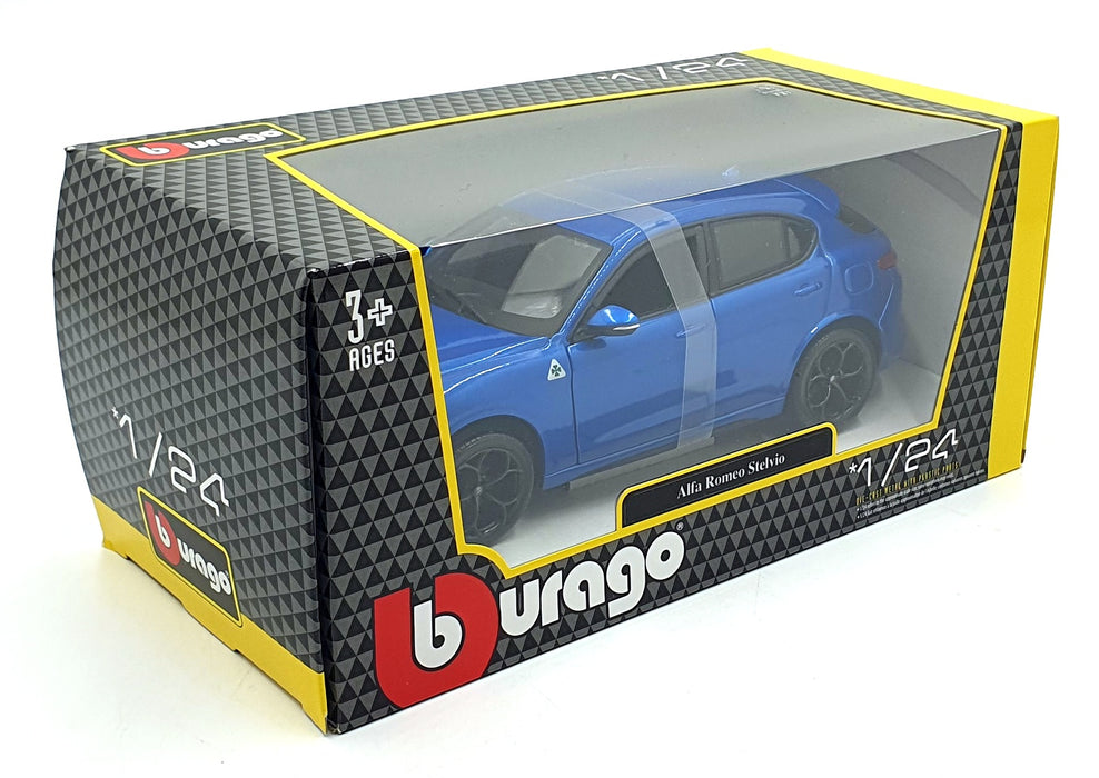 Burago 1/24 Scale Diecast 18-21086 - Alfa Romeo Stelvio - Blue