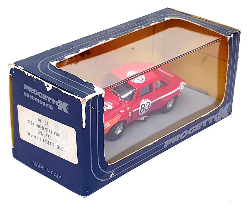 ProgettoK 1/43 Scale PK 137 - Alfa Romeo GTAJ 1300 #83 SPA 1972 - Red