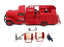 Unknown Brand 16cm Long White Metal FE213 - Citroen ? Fire Truck - Red