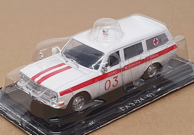DeAgostini 1/43 Scale D1425WR - YA3-24-03 Russian Ambulance - White/Red