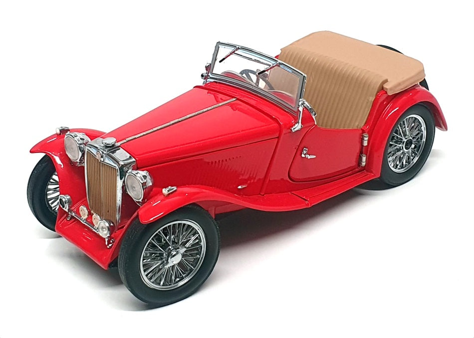 Franklin Mint 1/24 Scale Diecast B11TV80 - 1948 MG TC Roadster - Red