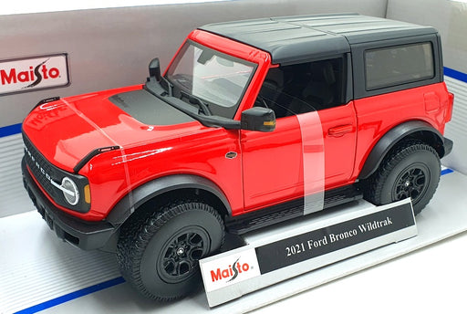 Maisto 1/18 Scale Diecast 31456 - 2021 Ford Bronco Wildtrack - Red