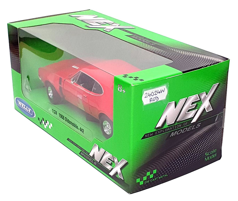 Welly NEX 1/24 Scale Diecast 24024W - 1968 Oldsmobile 442 - Red