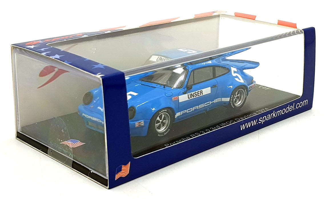 Spark 1/43 Scale US146 - Porsche RS 3.0 #5 3rd IROC Daytona 1974