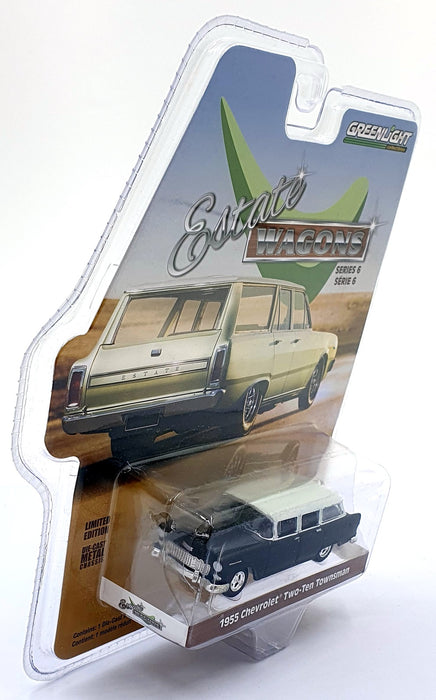 Greenlight 1/64 Scale 36010-A - 1955 Chevrolet Two-Ten Townsman - Black