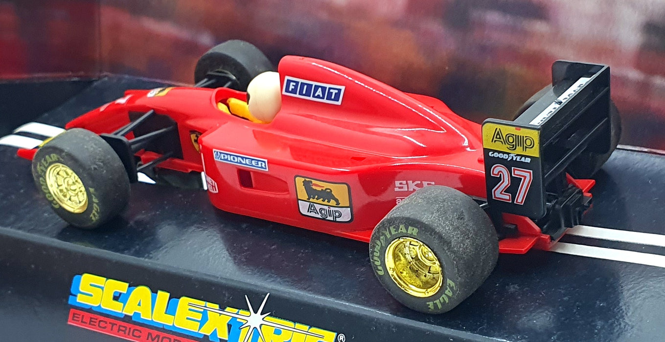 Scalextric 1/32 Scale Slotcar C319 - Ferrari 643 #27 - White Helmet