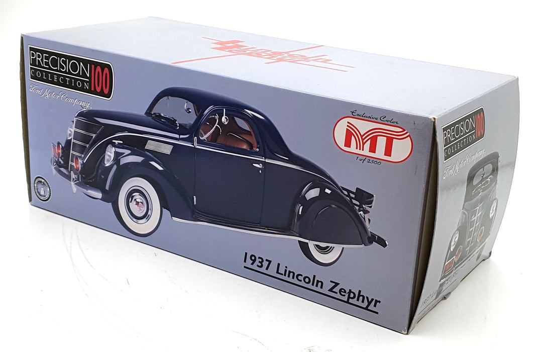 Precision 100 1/18 Scale Diecast 32890M - 1937 Lincoln Zephyr - Dark Blue