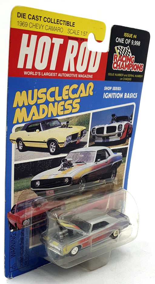Racing Champions 1/57 Scale 08142 - 1969 Chevrolet Camaro - Red/Yellow/Silver