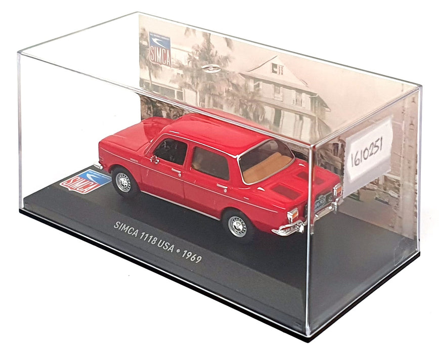 Altaya 1/43 Scale Diecast 1610251 - 1969 Simca 1118 USA - Red