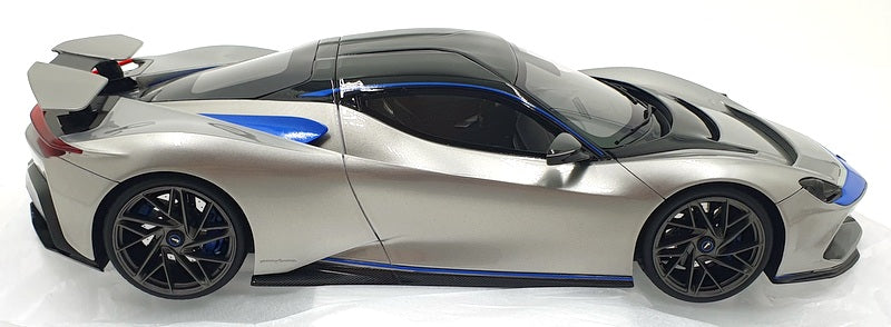 Top Speed 1/18 Scale TS0499 - Automobili Pininfarina Battista 2019 Silver/Blue