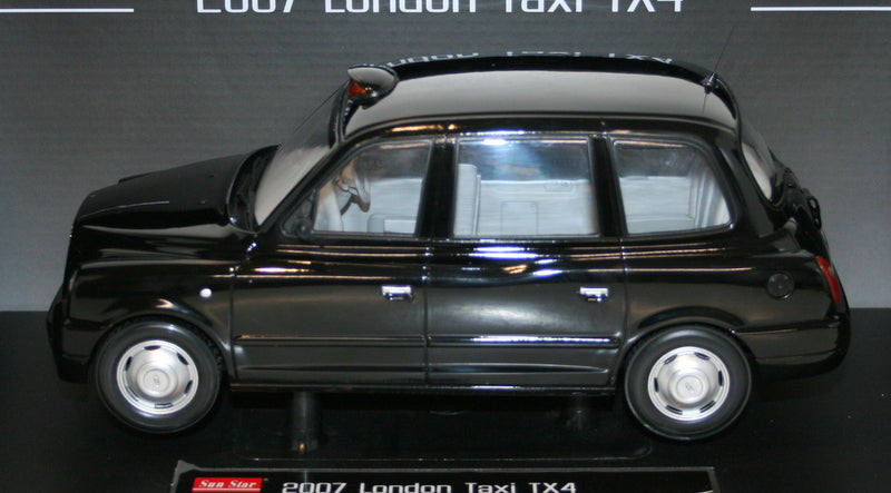 Sun Star 1/18 Scale Diecast 5251 - 2007 London Taxi Cab TX4 - Black