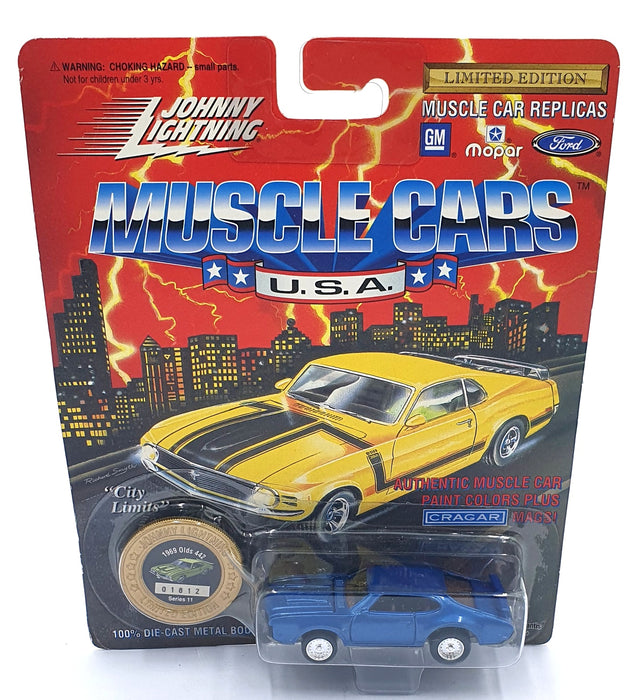 Johnny Lightning 1/64 Scale 200-210 - Muscle Cars 1969 Oldsmobile 442 Met. Blue