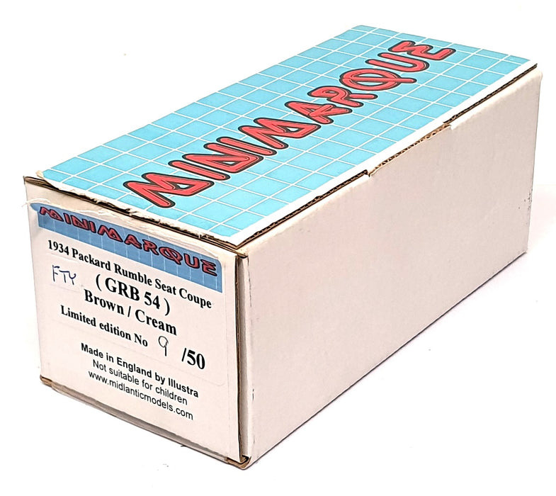 Minimarque 43 1/43 Scale GBR54 - 1934 Packard Rumble Seat Coupe - Brown/Cream