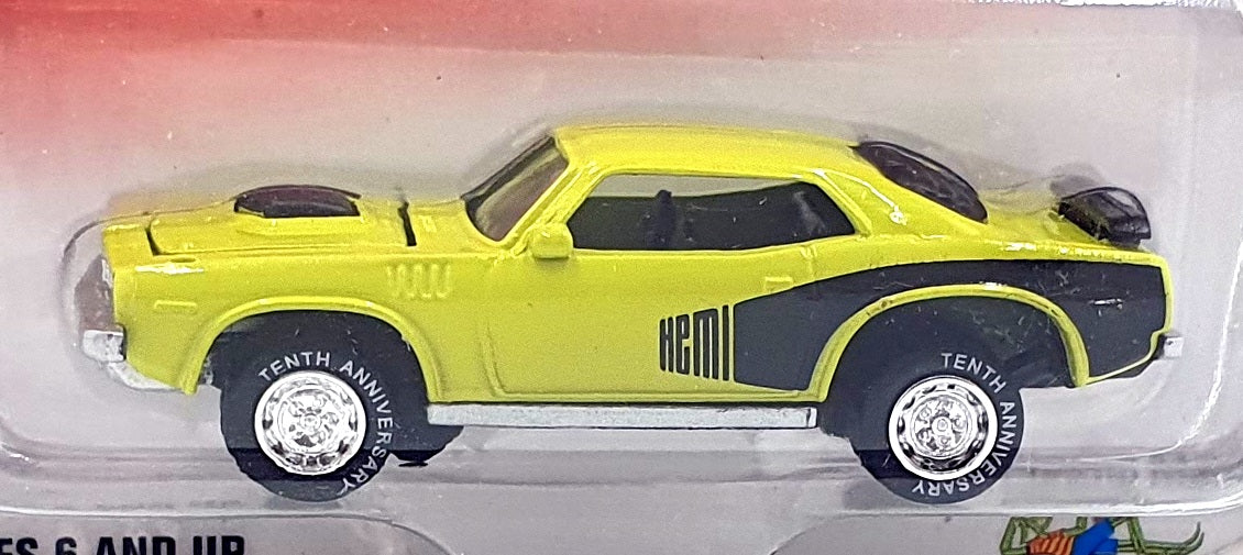 Johnny Lightning 1/64 Scale 992-01 - Plymouth Hemi Cuda - Lime Green