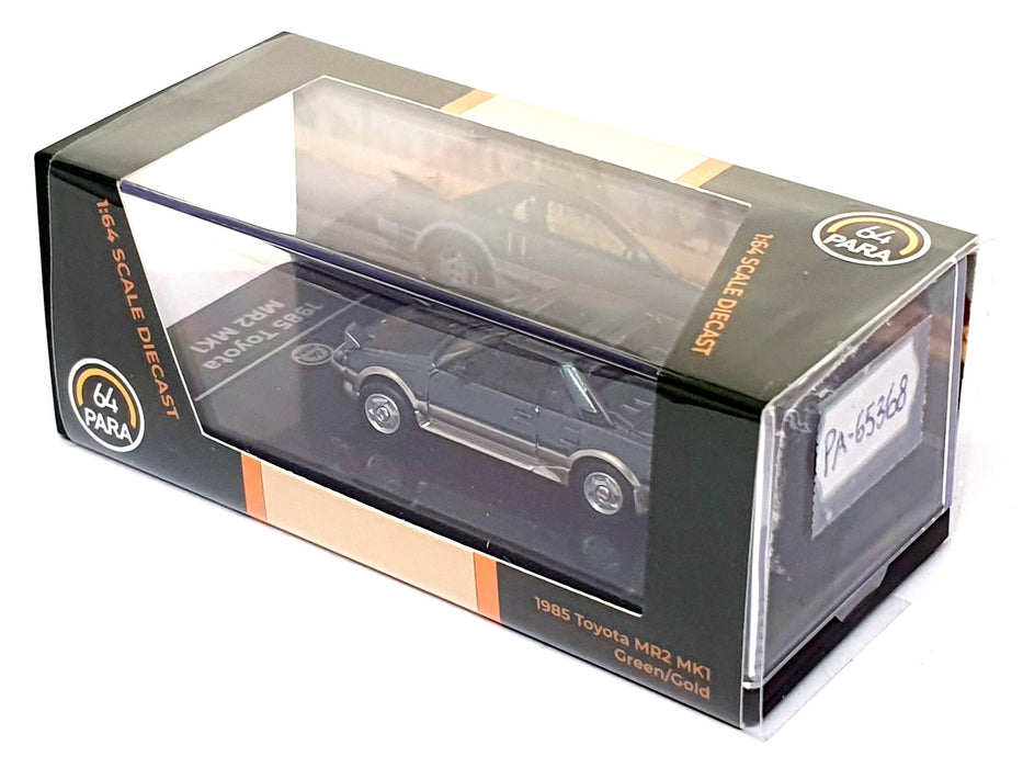 Paragon 1/64 Scale PA-65368 - 1985 Toyota MR2 Mk1 - Green/Gold
