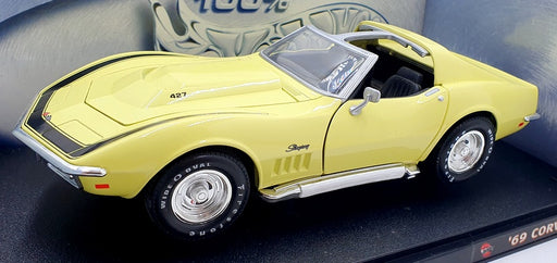 Hot Wheels 1/18 Scale Diecast 54574 - Chevrolet Corvette Stingray 1969 Yellow