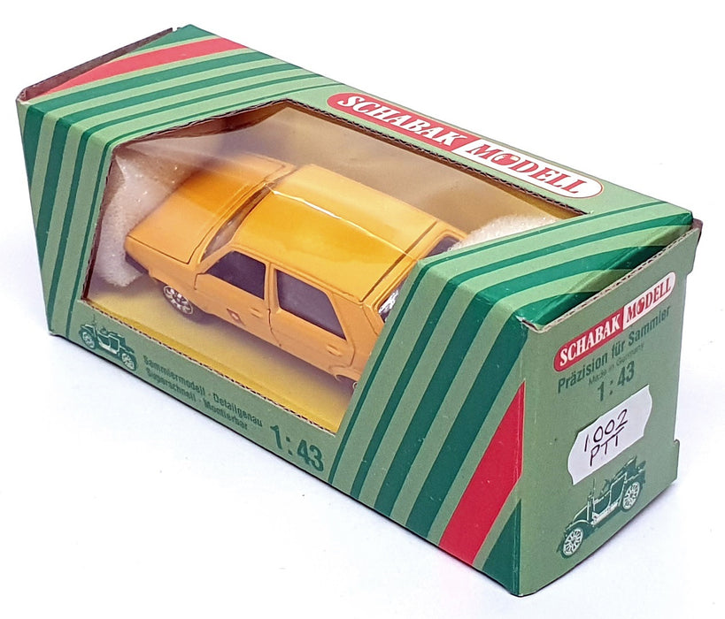 Schabak 1/43 Scale Diecast 1002 - Volkswagen VW Golf PTT - Yellow