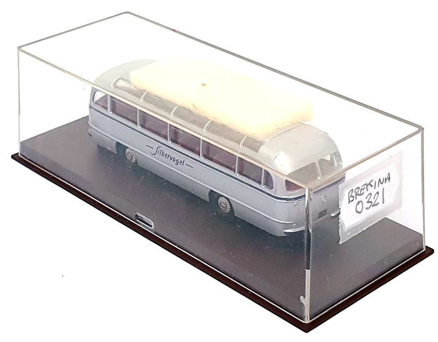 Brekina 1/87 Scale 0321 - Mercedes Benz Bus Coach Silbervogel - Silver