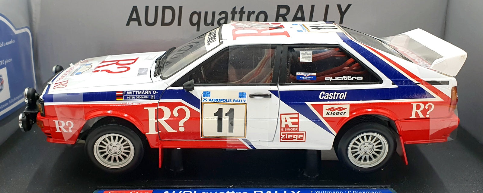 Sun Star 1/18 Scale 4191 - Audi Quattro Rally Acropolis 1982 #11 F.Wittmann