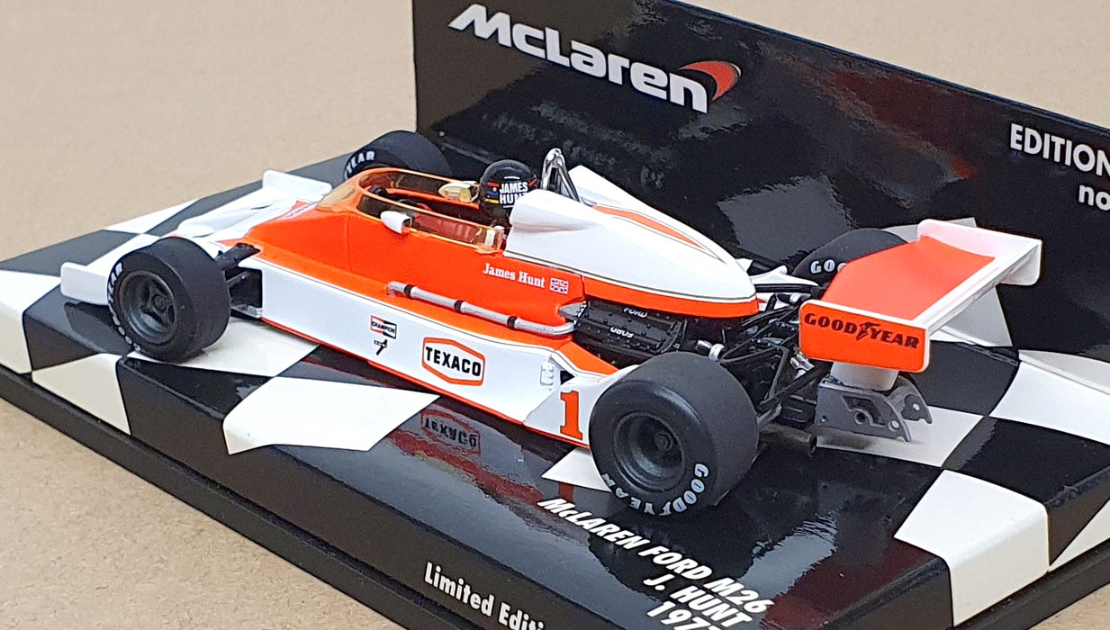 Minichamps 1/43 Scale 530 774301 - F1 McLaren Ford M26 J. Hunt 1977