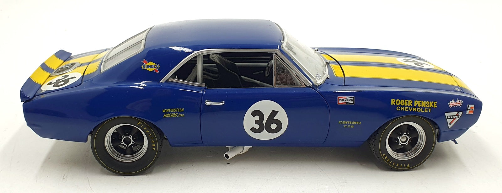 GMP 1/18 Scale 13021 - 1967 Chevrolet Camaro Trans Am By Penske - #36 Donohue
