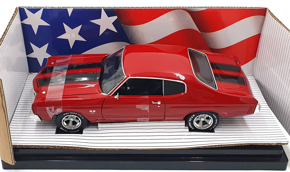 Ertl 1/18 Scale 33567 - 1970 Chevrolet Chevelle SS454 LS6 - Red/Black Stripes