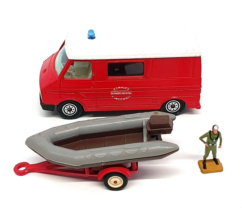 Solido Toner Gam 1/50 Scale 371 - Citroen C35 & Dingy Fire Dept. - Red/White