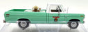 Greenlight 1/18 Scale 13636 - 1975 Ford F-100 w/ Smokey Bear Figure - Turquoise
