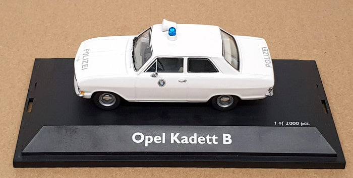 Schuco 1/43 Scale Diecast 02943 - Opel Kadette B Polizei - White