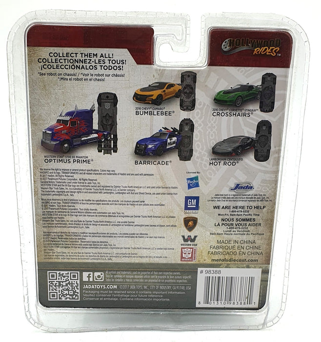 Jada Toys 1/64 Scale 98388 - 2016 Chevrolet Camaro Bumblebee - Transformers