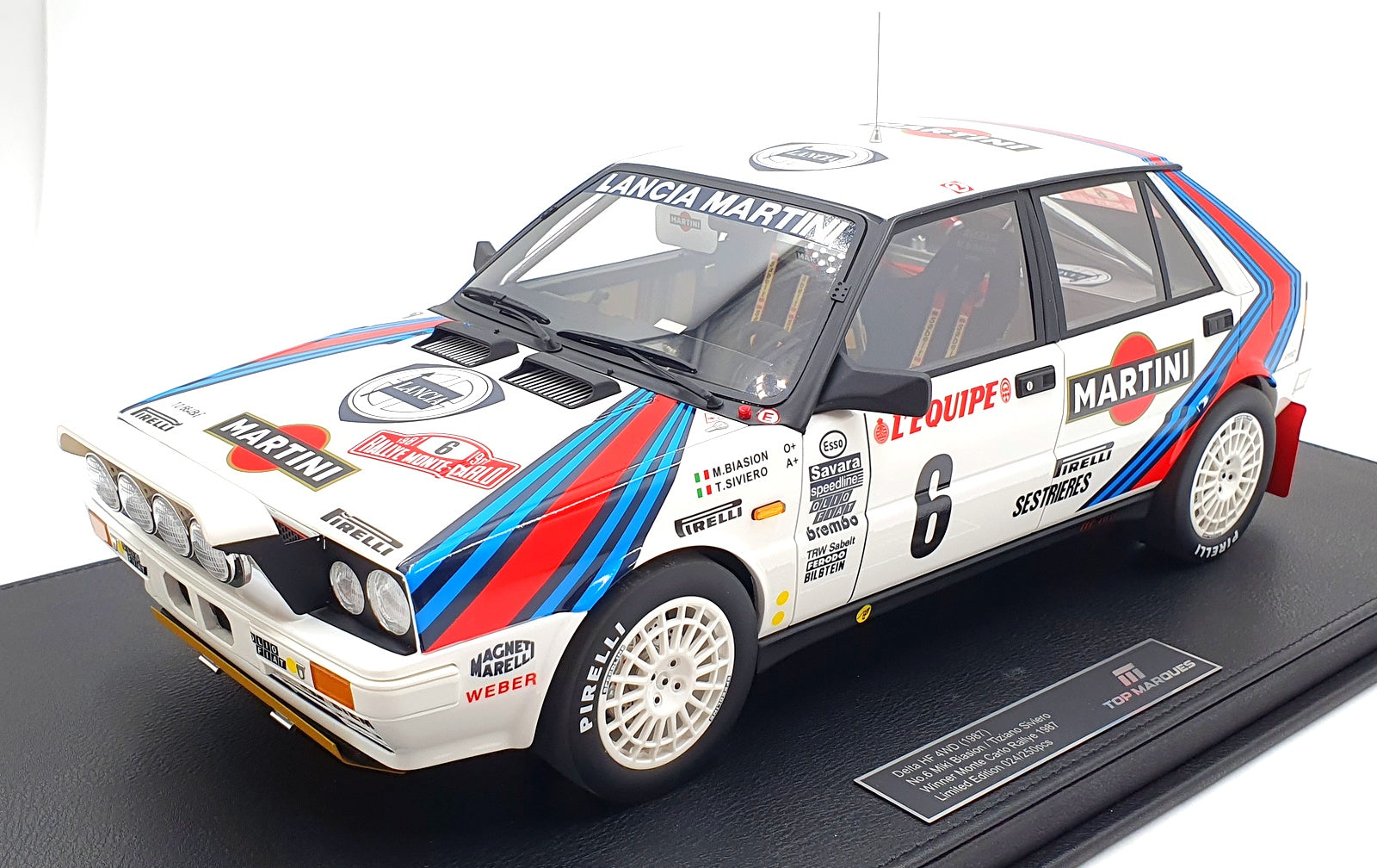 Top Marques 1/12 Scale TMR1263A Lancia Delta HF 4WD Monte Carlo1987 #6