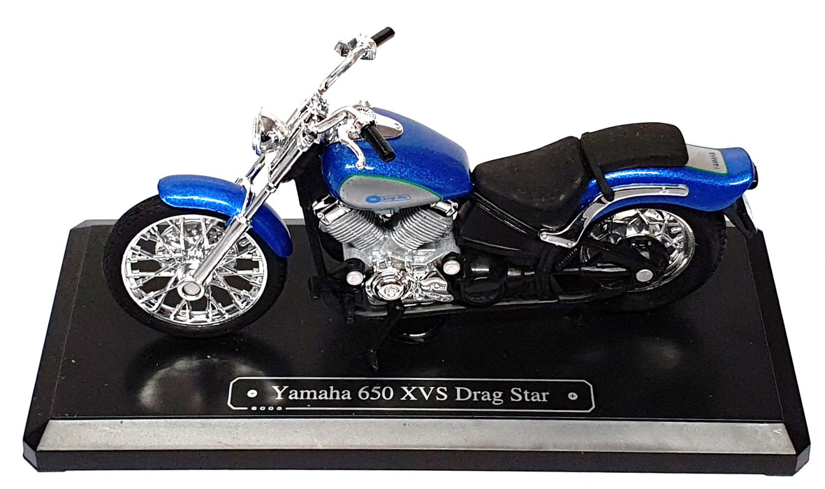 Majorette 1/18 Scale 05145 - Yamaha 650 XVS Drag Star Motorbike - Blue