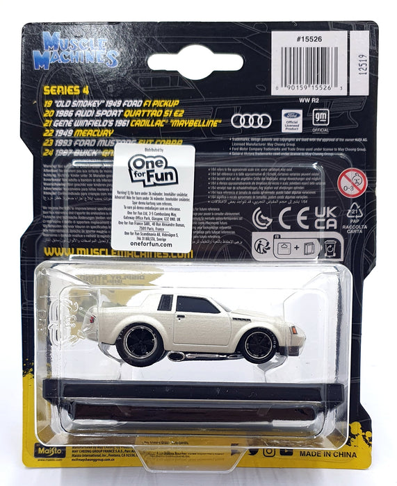 Muscle Machines 1/64 Scale 15526 - 1987 Buick GNX - Pearl