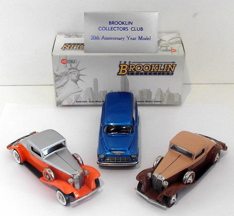 Lot 3 Miniatures Brooklin 1/43 - BRK134X Et 116X - Club 2008 - White Metal