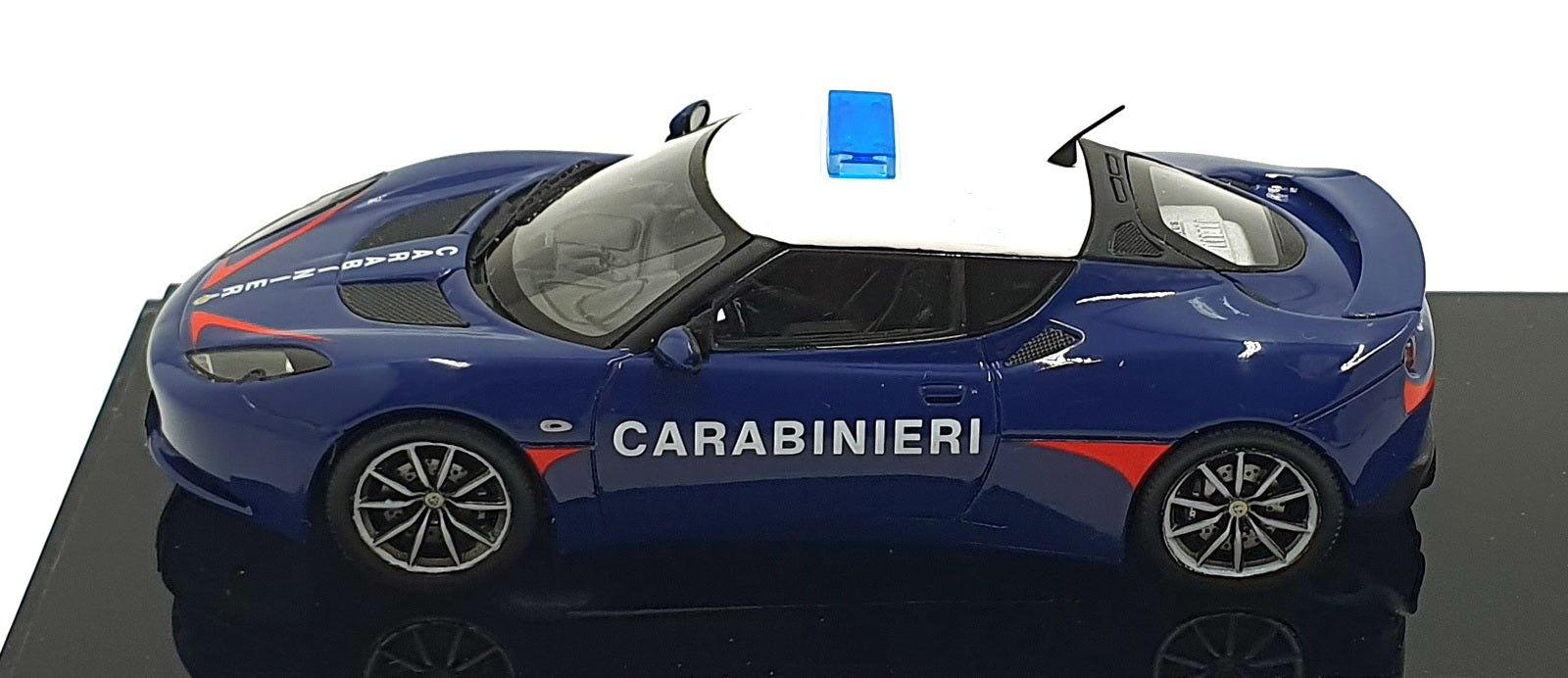 Spark 1/43 Scale S2195 - 2011 Lotus Evora S "Carabinieri" - White/Blue
