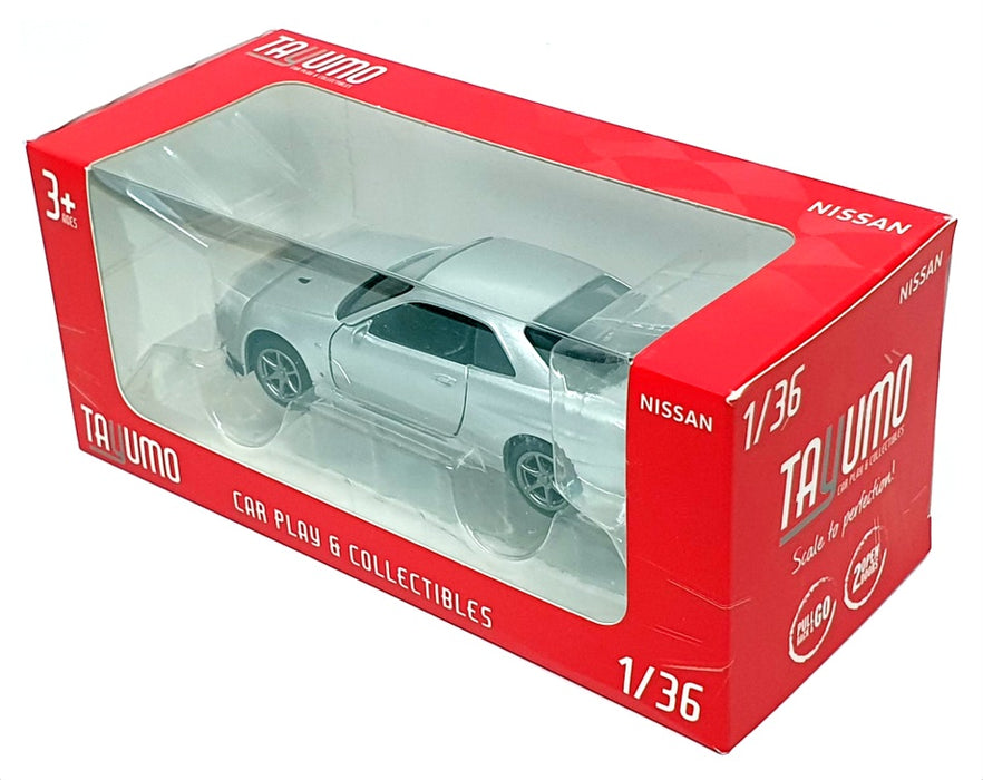 Tayumo 1/36 Scale Pull Back & Go 36115212 - Nissan GT-R34 V-Spec II - Silver