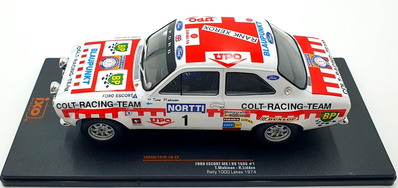 IXO Models 1/18 Scale 18RMC141B Ford Escort MK1 RS #1 1974 T.Makinen