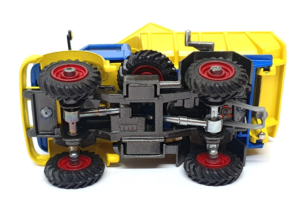 Corgi Toys 9.5cm Long Original Diecast 409 - Unimog Rear Dumper - Blue/Yellow