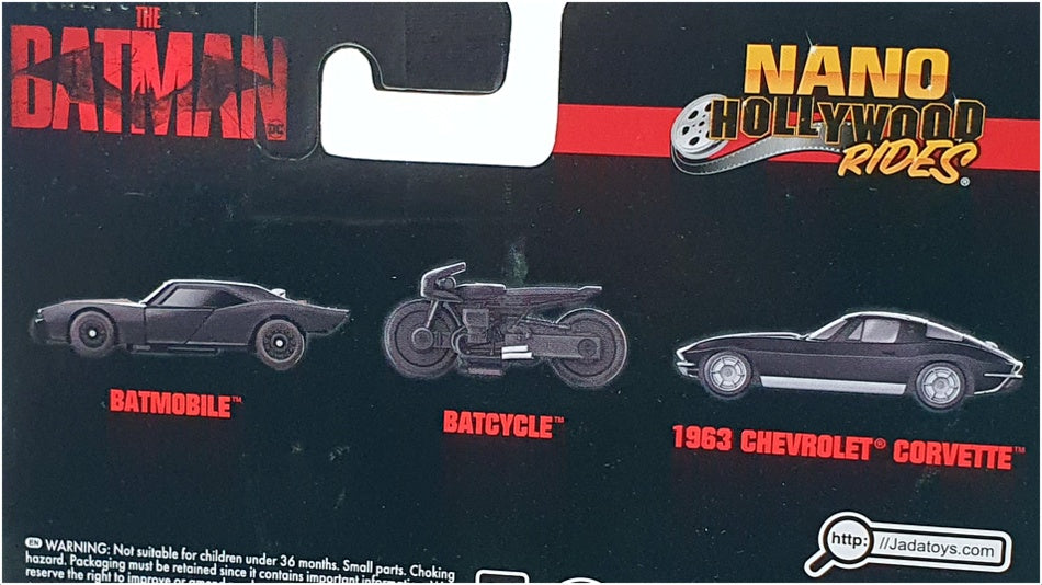 Jada 1/65 Scale 32043 - The Batman Batmobile Batcycle & 1963 Chevrolet Corvette