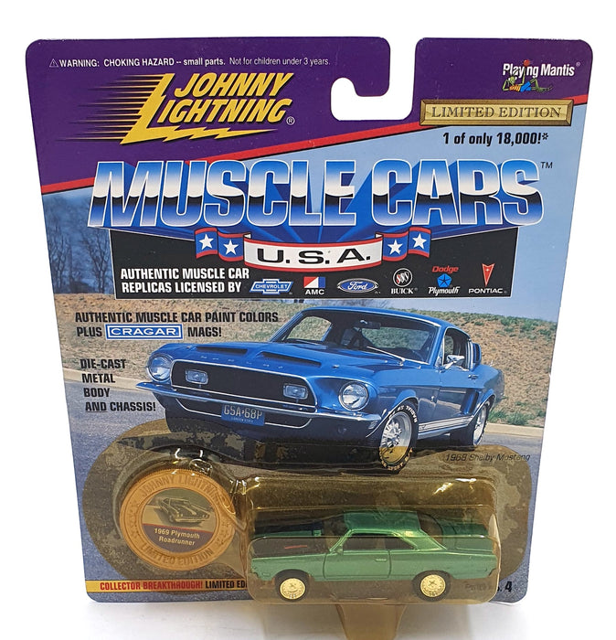 Johnny Lightning 1/64 Scale 202-04 Muscle Cars USA 1969 Plymouth Roadrunner