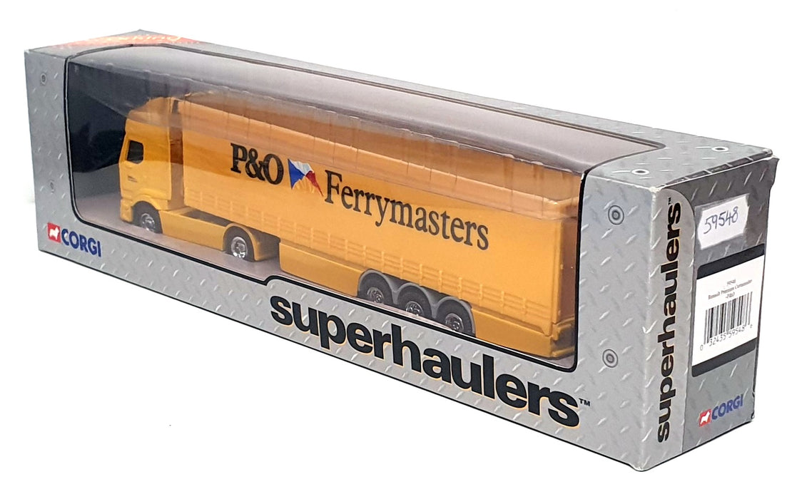 Corgi 1/64 Scale Diecast 59548 - Renault Premium Curtainside Truck P&O - Yellow